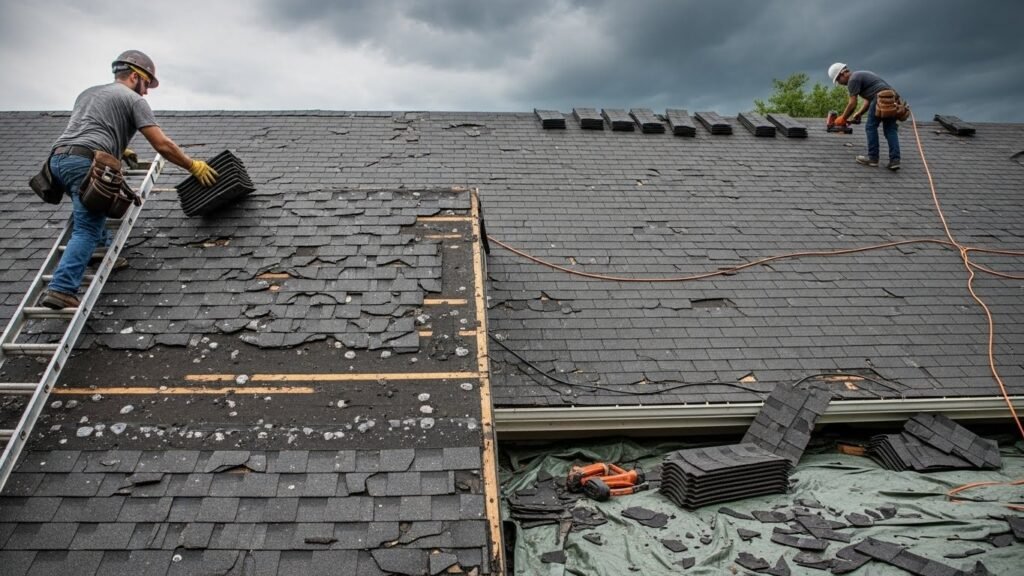 storm damage roof replacement