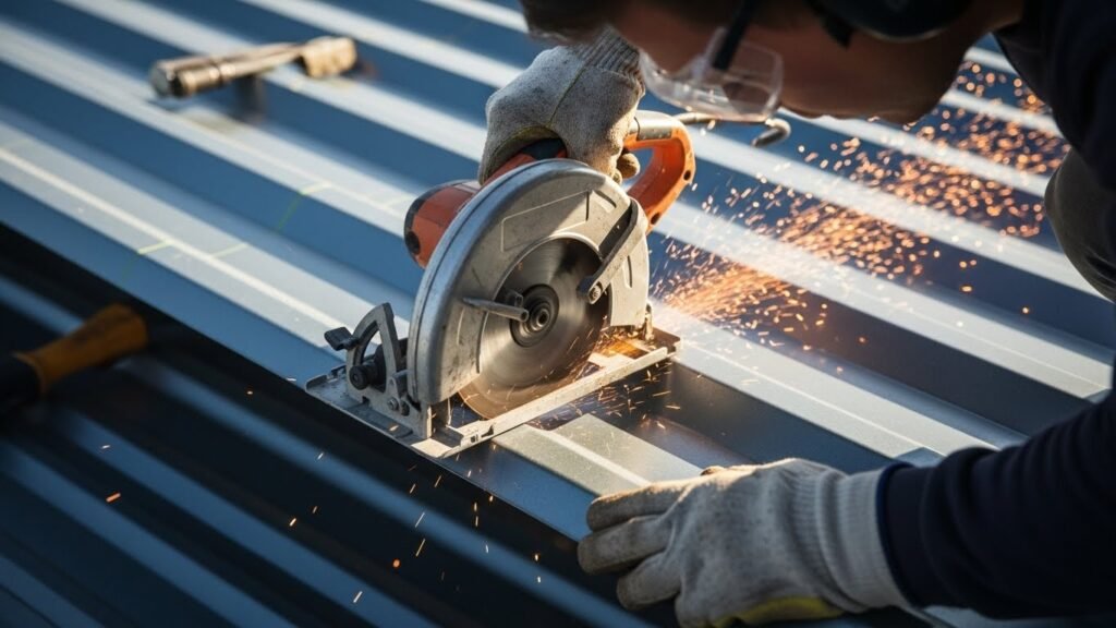 Cutting Metal Roofing with Circular Saw