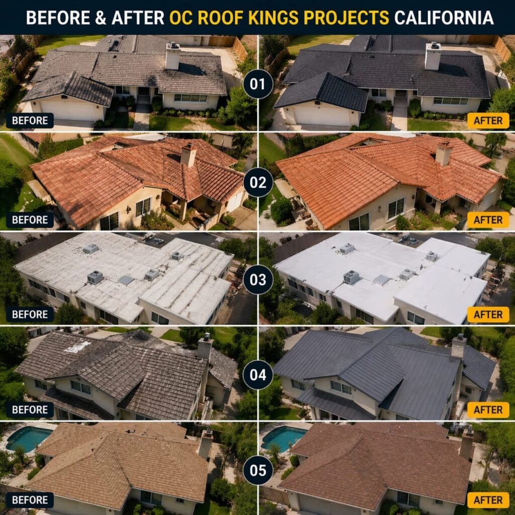 Before and After Roofing Projects- OC Roof Kings