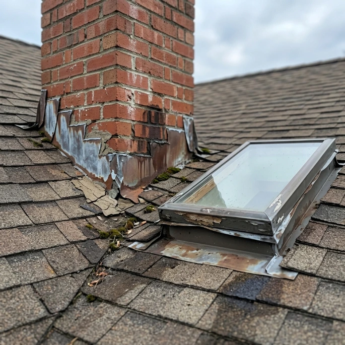 Failed Flashing Around Chimneys and Skylights