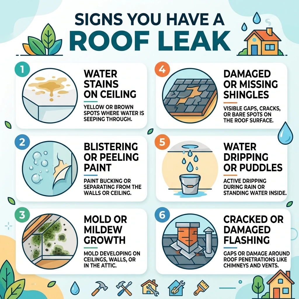 Signs of roof leak