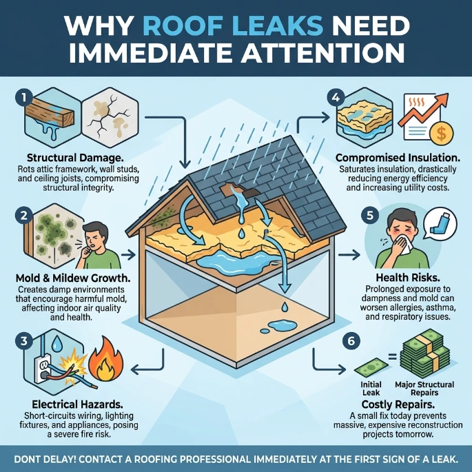 Why Roof Leaks Need Immediate Attention