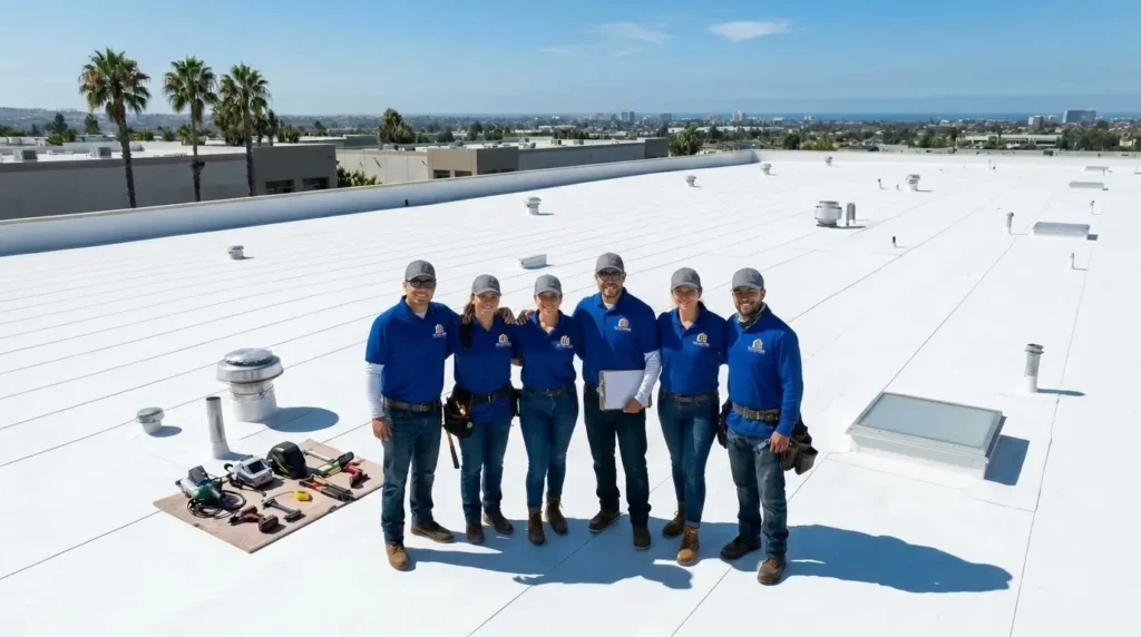 OC Roof Kings roofing crew on a completed